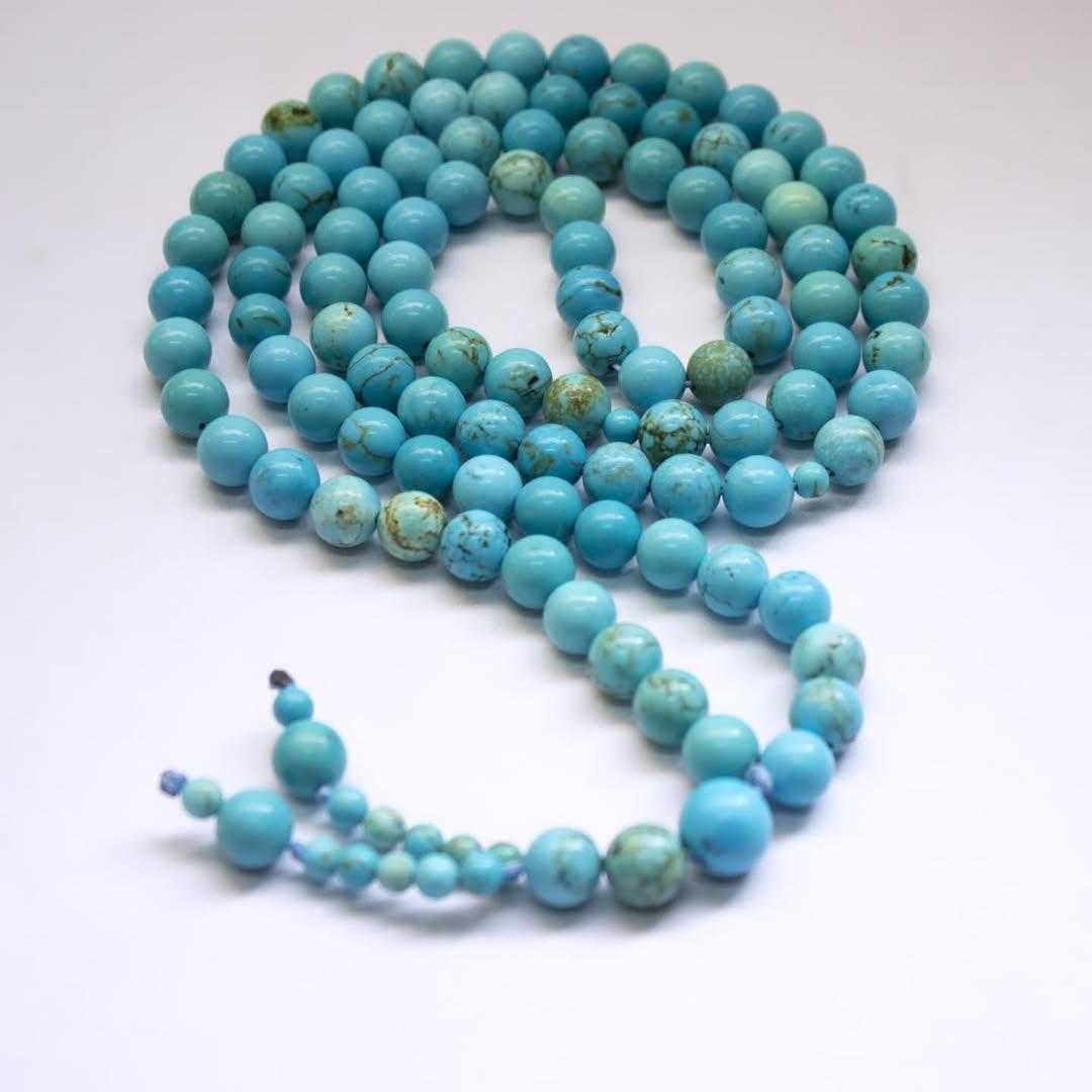 Turquoise Rosary (100 Beads) - Aquarius Stones