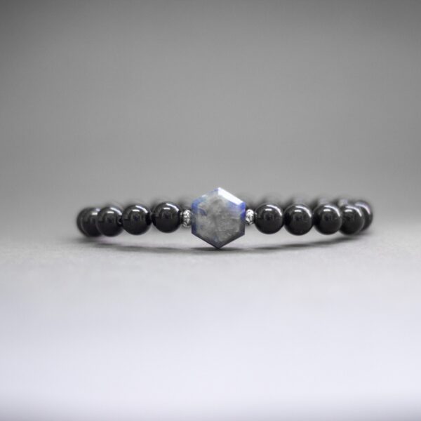 Sapphire and Black Tourmaline Bracelet - 8mm