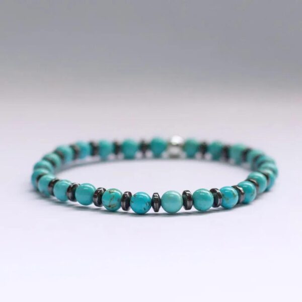 Turquoise and Hematite Bracelet 5mm