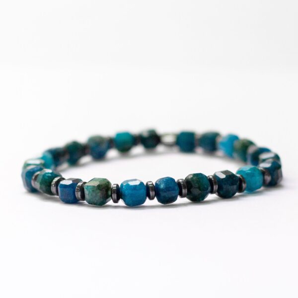 Apatite Bracelet - 5mm cube