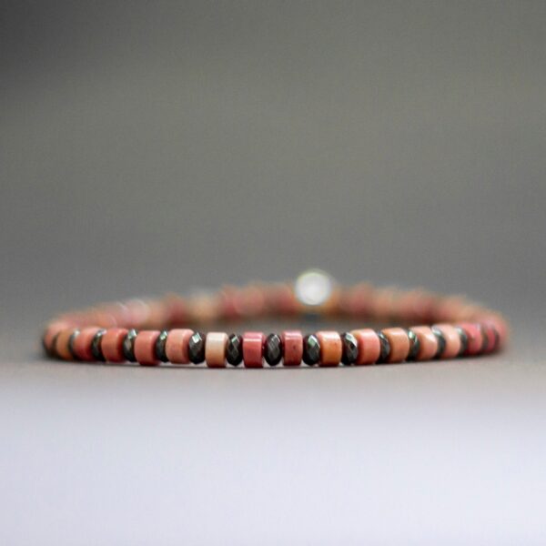 Rhodonite and Hematite Bracelet 4mm