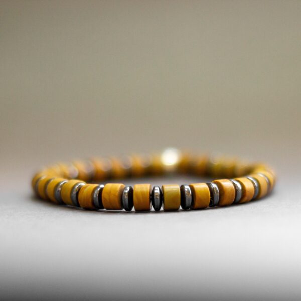 Picture Jasper and Hematite Bracelet 6mm